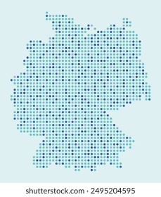 Colourful map of Germany from dots