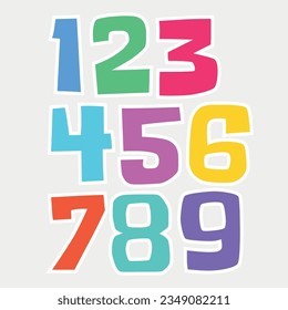 Colourful Maths Numbers vector illustration