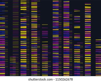 Colourful medical dna. DNA test, Genom map. Graphic concept for your design