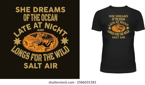 Colourful mermaid t shirt design