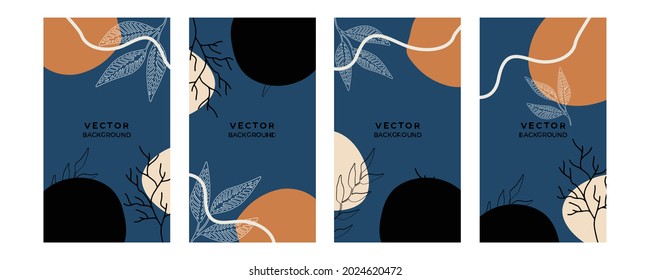 Colourful minimal summer background with flowers and tropical summer leaf. Luxury minimal style wallpaper with golden line art flower and botanical leaves, Organic shapes. Autumn sale banner vector