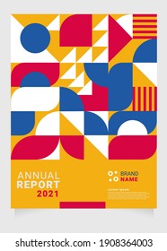 Colourful modern annual report template. Applicable for covers, flyers, placards, posters and banner design, etc. Eps 10 