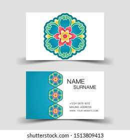 Colourful modern business card design. 
