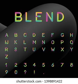 Colourful and modern font design