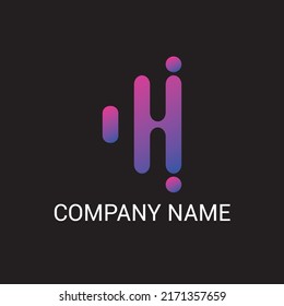 Colourful Modern H Letter Logo Design