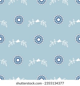 Colourful and Monochrome Flowers ,seamless pattern ,prints background