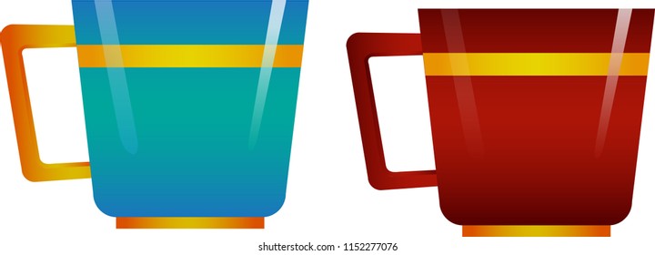 colourful mug vector
