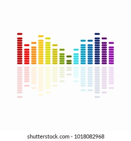 Colourful music equalizer vector, sound wave vector illustration