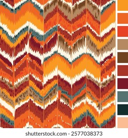 Colourful native ethnic pattern. Abstract geometric textured background in tribal,folk embroidery, Aztec chevron art and Mexican style.fabric carpet ornament native textile vector illustration design