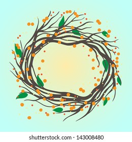 Colourful nature frame.