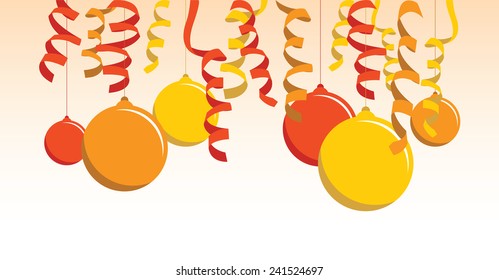 colourful orange and red balloon background banner