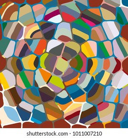 Colourful ornamental rose background made of mosaic. New texture for design work
