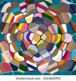 Colourful ornamental rose background made of mosaic. New texture for design work