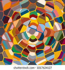 Colourful ornamental rose background made of mosaic. New texture for design work
