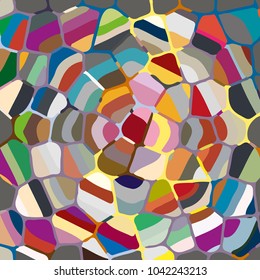 Colourful ornamental rose background made of mosaic. New texture for design work