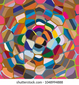 Colourful ornamental rose background made of mosaic. New texture for design work