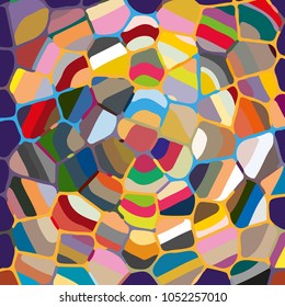 Colourful ornamental rose background made of mosaic. New texture for design work