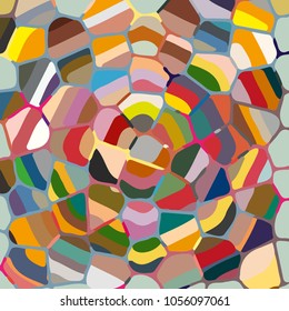 Colourful ornamental rose background made of mosaic. New texture for design work
