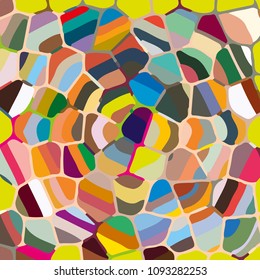 Colourful ornamental rose background made of mosaic. New texture for design work