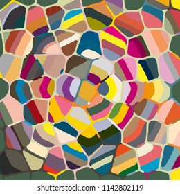 Colourful ornamental rose background made of mosaic. New texture for design work