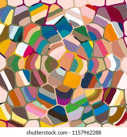 Colourful ornamental rose background made of mosaic. New texture for design work