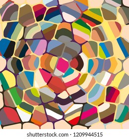 Colourful ornamental rose background made of mosaic. New texture for design work