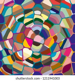 Colourful ornamental rose background made of mosaic. New texture for design work