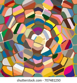 Colourful ornamental rose background made of mosaic. New texture for design work