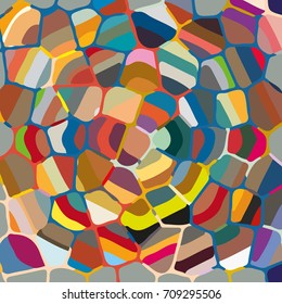 Colourful ornamental rose background made of mosaic. New texture for design work
