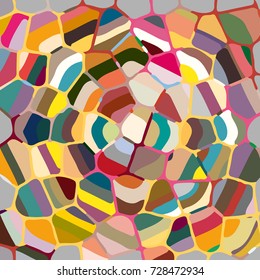 Colourful ornamental rose background made of mosaic. New texture for design work