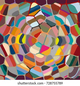Colourful ornamental rose background made of mosaic. New texture for design work