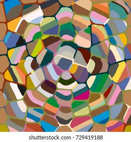 Colourful ornamental rose background made of mosaic. New texture for design work