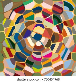 Colourful ornamental rose background made of mosaic. New texture for design work