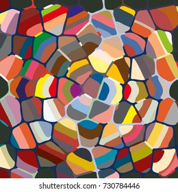 Colourful ornamental rose background made of mosaic. New texture for design work