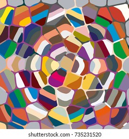 Colourful ornamental rose background made of mosaic. New texture for design work