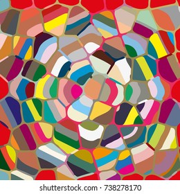 Colourful ornamental rose background made of mosaic. New texture for design work
