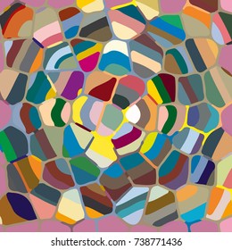 Colourful ornamental rose background made of mosaic. New texture for design work