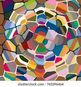 Colourful ornamental rose background made of mosaic. New texture for design work