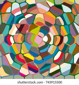 Colourful ornamental rose background made of mosaic. New texture for design work