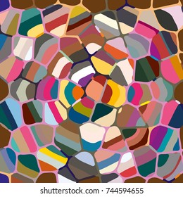 Colourful ornamental rose background made of mosaic. New texture for design work