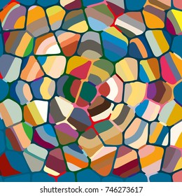 Colourful ornamental rose background made of mosaic. New texture for design work