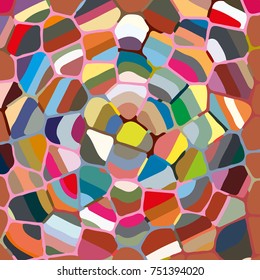 Colourful ornamental rose background made of mosaic. New texture for design work