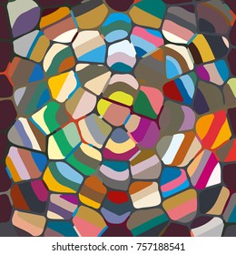 Colourful ornamental rose background made of mosaic. New texture for design work
