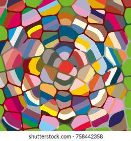 Colourful ornamental rose background made of mosaic. New texture for design work