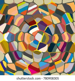 Colourful ornamental rose background made of mosaic. New texture for design work