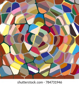 Colourful ornamental rose background made of mosaic. New texture for design work