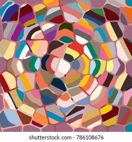 Colourful ornamental rose background made of mosaic. New texture for design work
