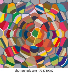 Colourful ornamental rose background made of mosaic. New texture for design work