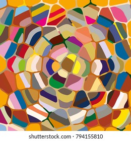 Colourful ornamental rose background made of mosaic. New texture for design work