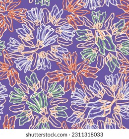 Colourful Paisley abstract seamless pattern design for fashion textiles, graphics, backgrounds and crafts